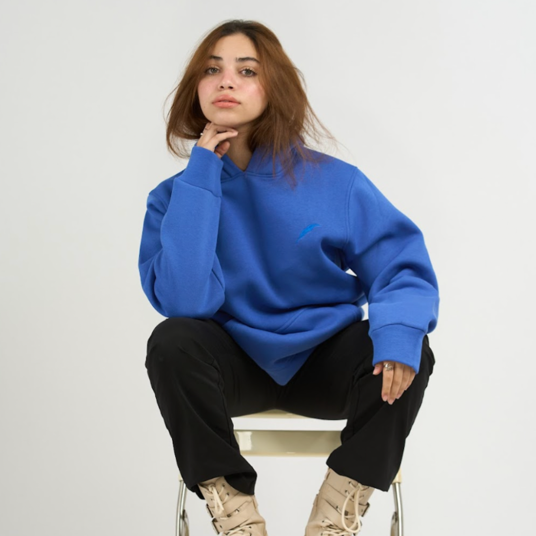 Basic blue hot sale hoodie